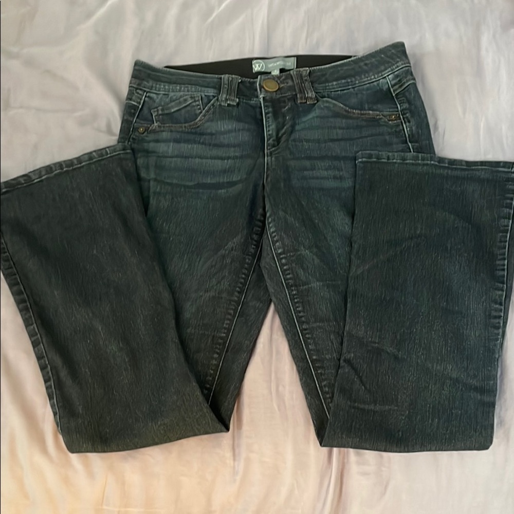Wit & Wisdom Blue Flare Wide Leg Jeans
